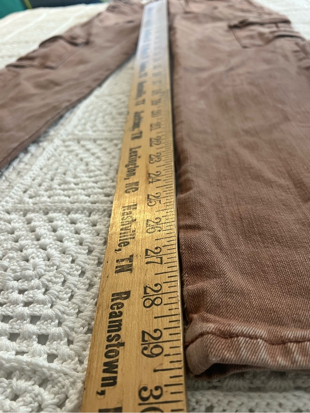 Vervet Los Angeles Brown Cargo Jeans Sz 27 - Picture 4 of 7